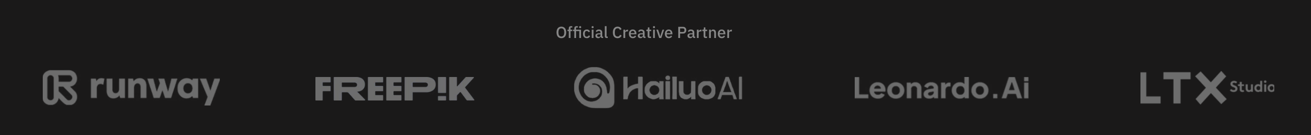 Official Creative Partner: Runway, Freepik, HailuoAI, Leonardo.Ai, LTX Studio